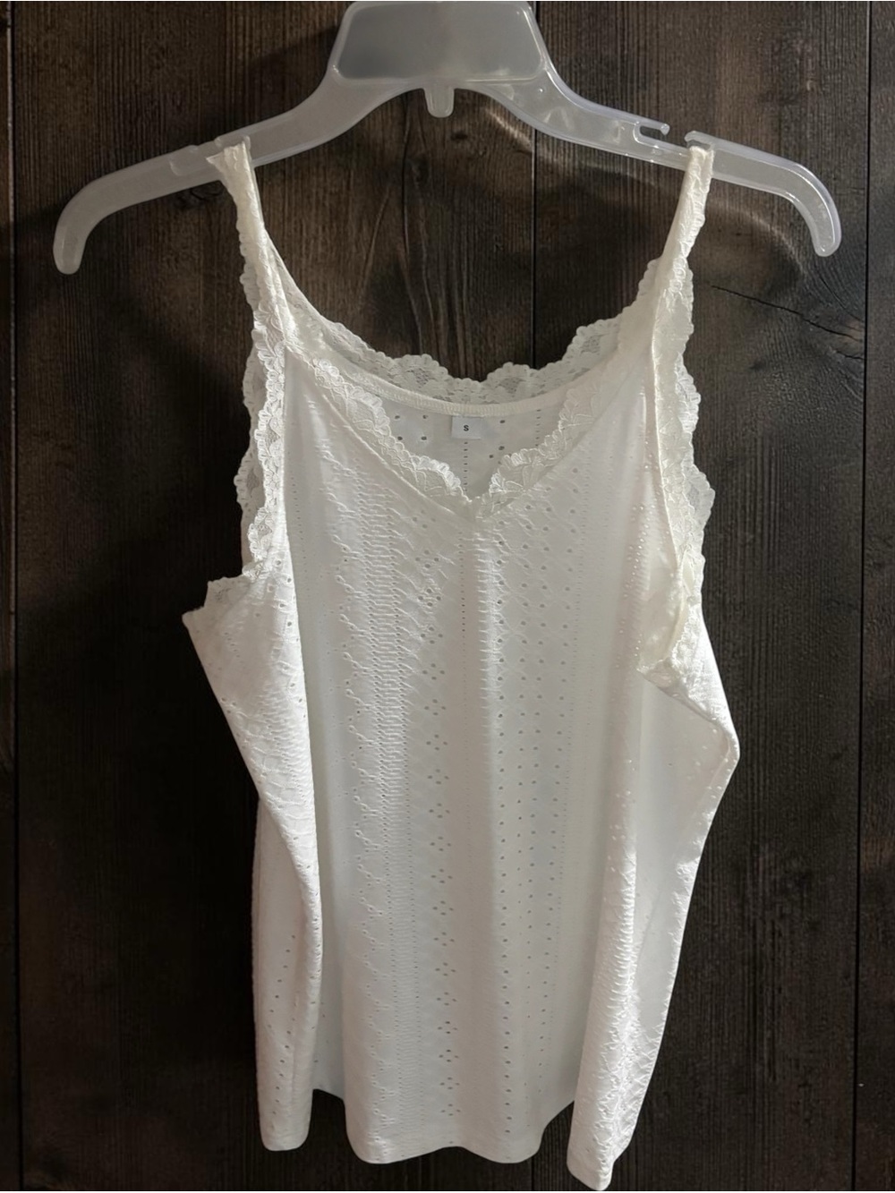 White Lace-Trim Women's Camisole Top